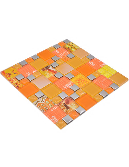 Kristall Mosaik Silver Orange | Ekosten.se