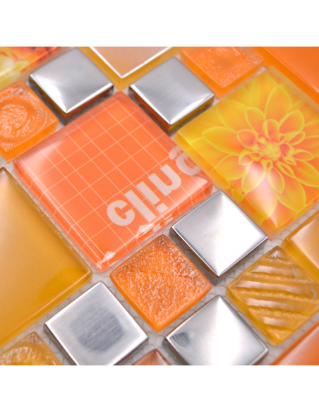 Kristall Mosaik Silver Orange | Ekosten.se
