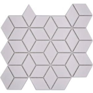 Vit Klinker Mosaik 3D Matt | Ekosten.se