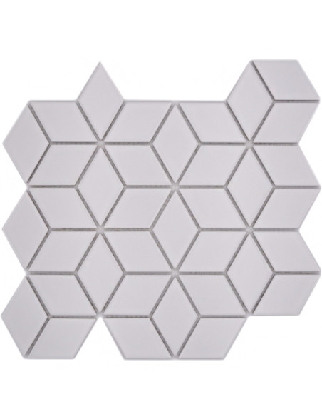 Vit Klinker Mosaik 3D Matt | Ekosten.se