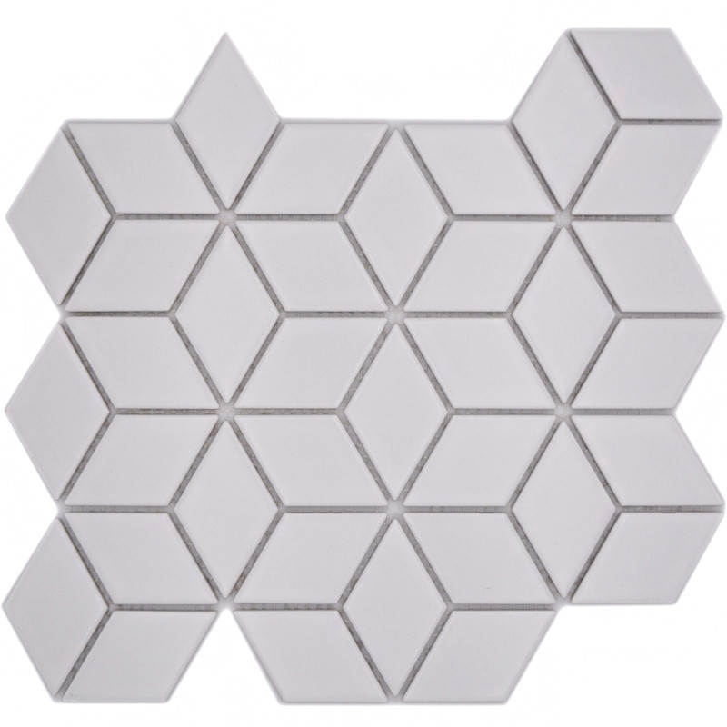 Vit Klinker Mosaik 3D Matt | Ekosten.se