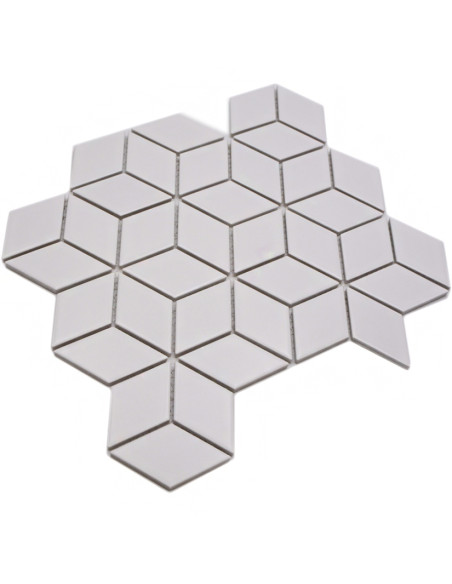 Vit Klinker Mosaik 3D Matt | Ekosten.se