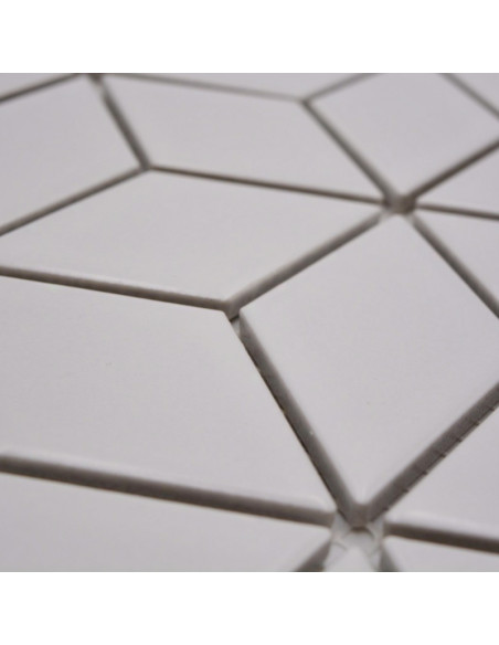 Vit Klinker Mosaik 3D Matt | Ekosten.se