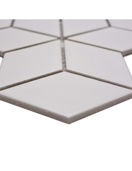 Vit Klinker Mosaik 3D Matt | Ekosten.se