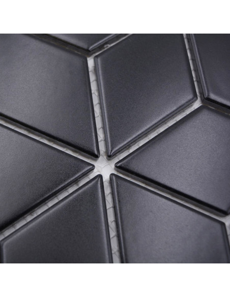 Svart Klinker Mosaik 3D Matt | Ekosten.se
