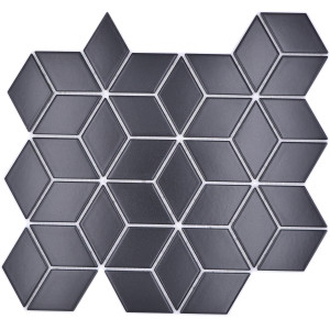 Svart Klinker Mosaik 3D Matt | Ekosten.se
