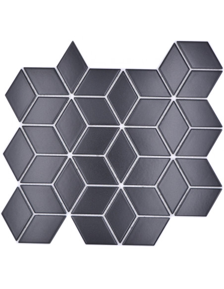 Svart Klinker Mosaik 3D Matt | Ekosten.se