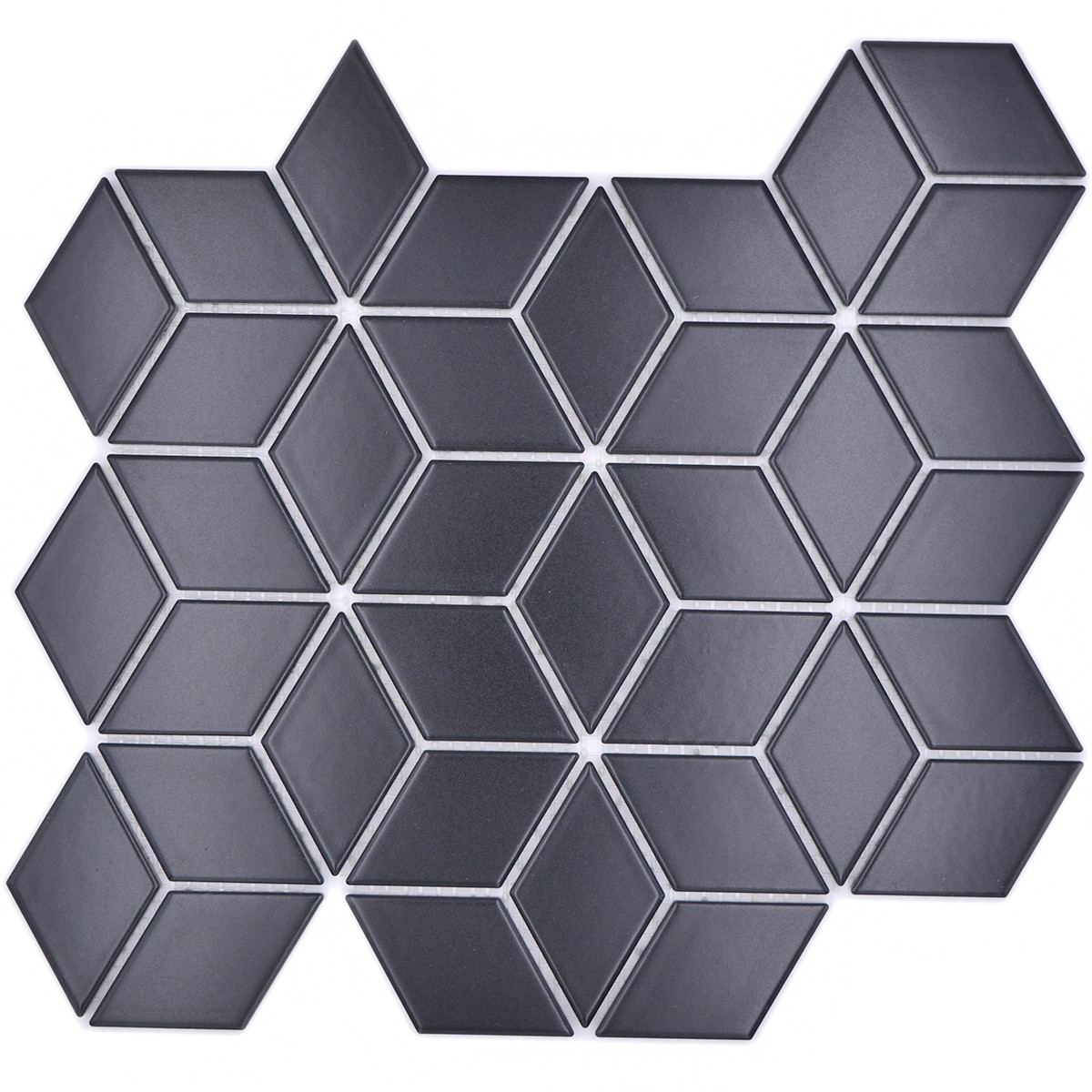 Svart Klinker Mosaik 3D Matt | Ekosten.se
