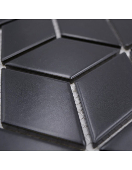 Svart Klinker Mosaik 3D Matt | Ekosten.se
