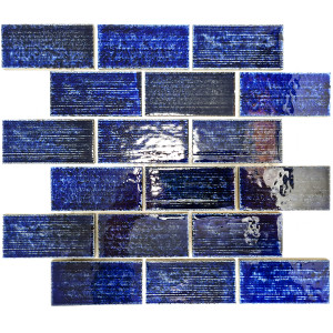 Rustik Kakel Mosaik Blå Blank | Ekosten.se