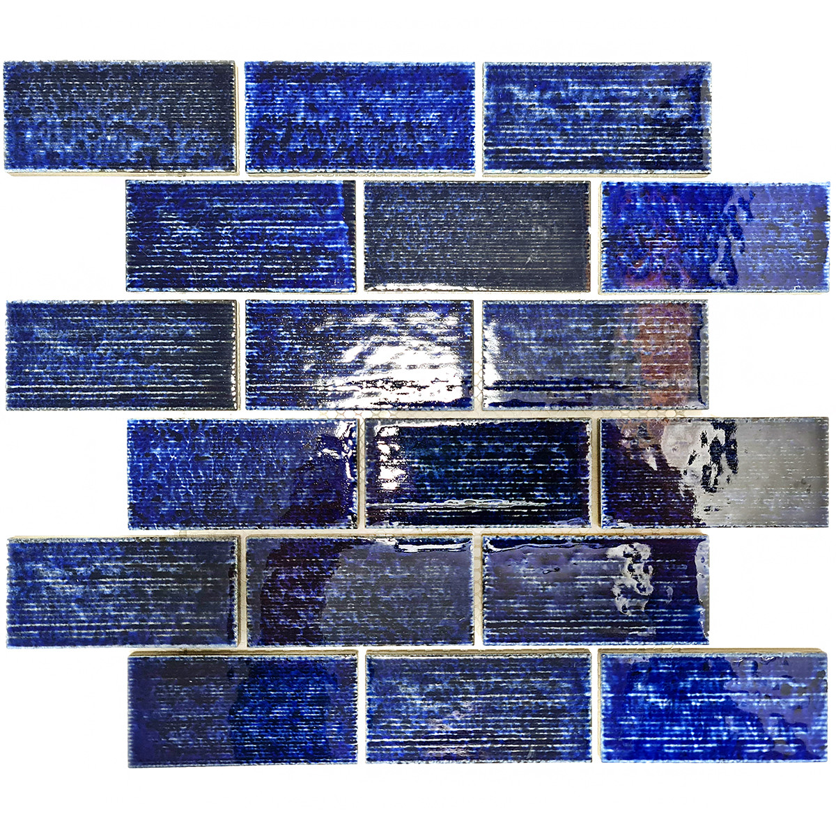 Rustik Kakel Mosaik Blå Blank | Ekosten.se