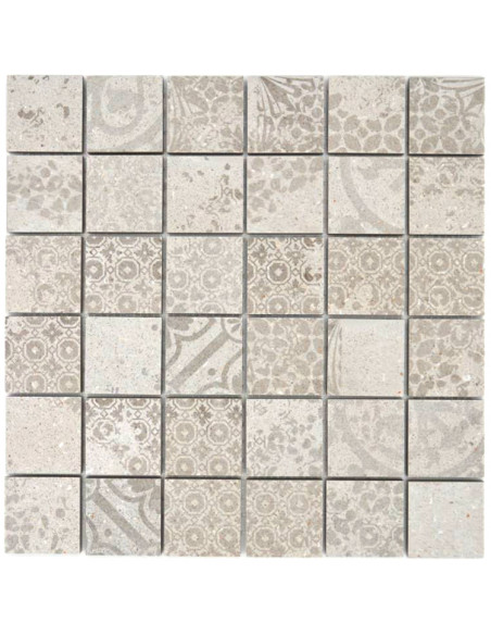 Retro Granitkeramik Mosaik Beige | Ekosten.se