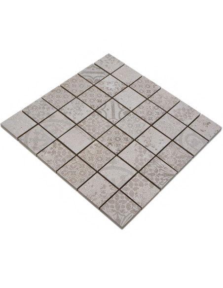 Retro Granitkeramik Mosaik Beige | Ekosten.se