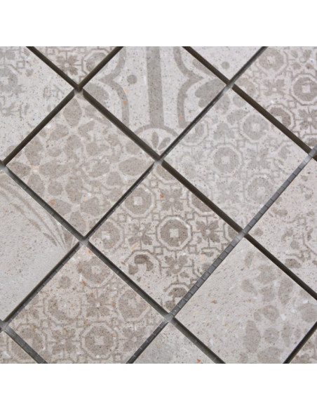 Retro Granitkeramik Mosaik Beige | Ekosten.se