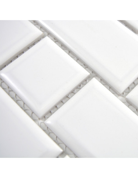 Metro Mosaik Fasad Vit | Ekosten.se