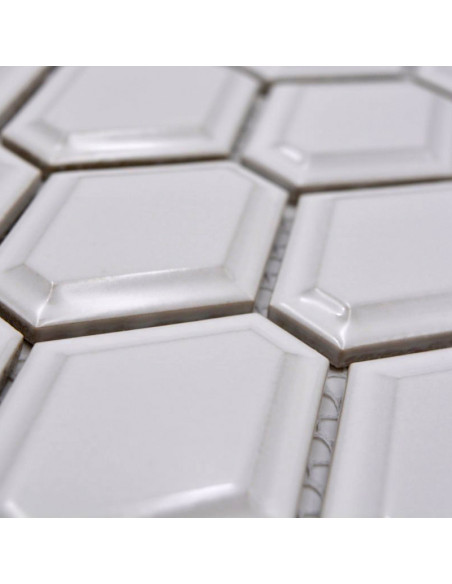 Diamond Metro Mosaik Vit Blank | Ekosten.se