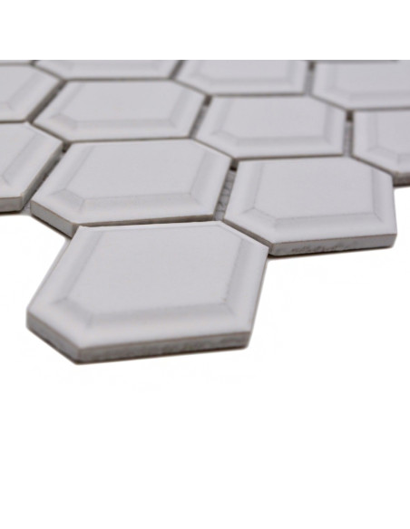 Diamond Metro Mosaik Vit Matt | Ekosten.se