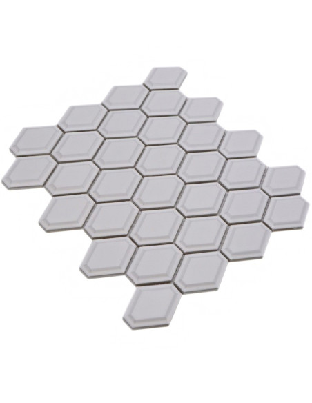 Diamond Metro Mosaik Vit Matt | Ekosten.se