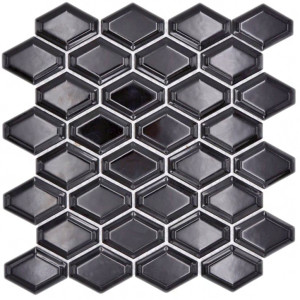 Diamond Metro Mosaik Svart Blank | Ekosten.se