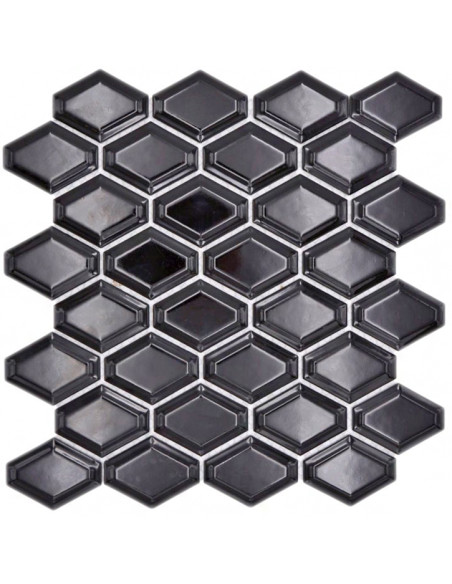 Diamond Metro Mosaik Svart Blank | Ekosten.se