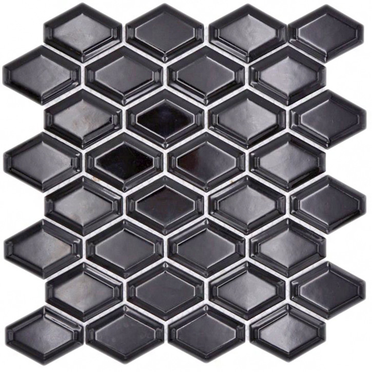Diamond Metro Mosaik Svart Blank | Ekosten.se