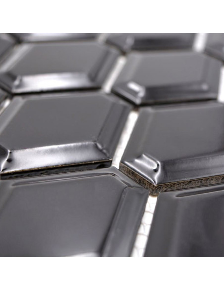 Diamond Metro Mosaik Svart Blank | Ekosten.se