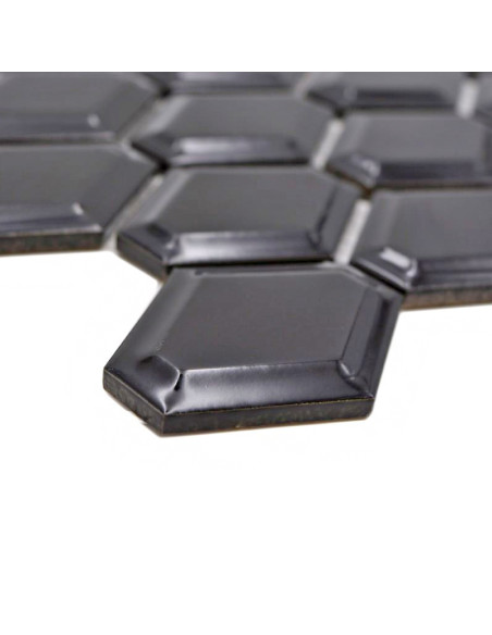 Diamond Metro Mosaik Svart Blank | Ekosten.se