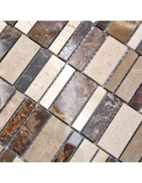 Marmor Brickmosaik Emperador | Ekosten.se