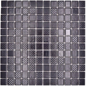 Retro Struktur Mosaik Svart | Ekosten.se