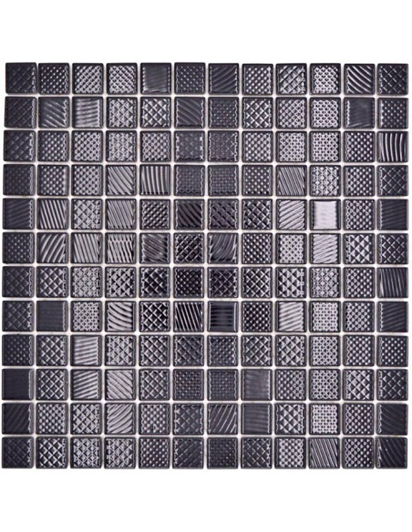Retro Struktur Mosaik Svart | Ekosten.se