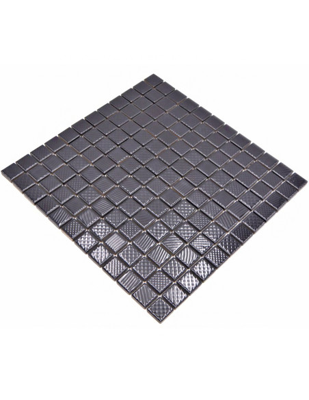 Retro Struktur Mosaik Svart | Ekosten.se