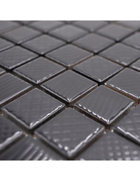 Retro Struktur Mosaik Svart | Ekosten.se