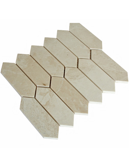 Beige Marmor Long Hexagon | Ekosten.se