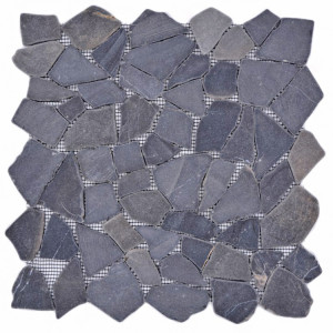 Natursten Marmor Krossmosaik Nero Marquina | Ekosten.se