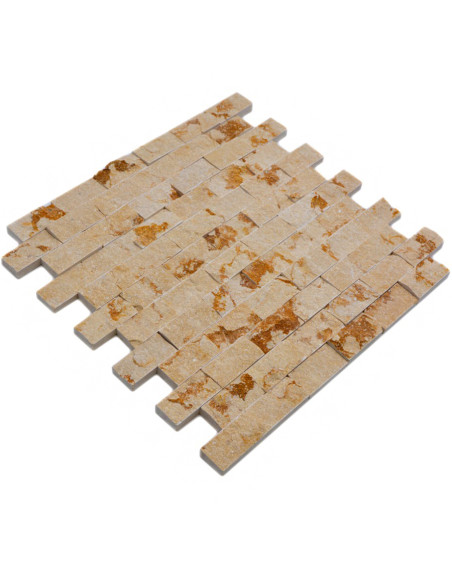 Splitface Marmormosaik Beige 3D | Ekosten.se