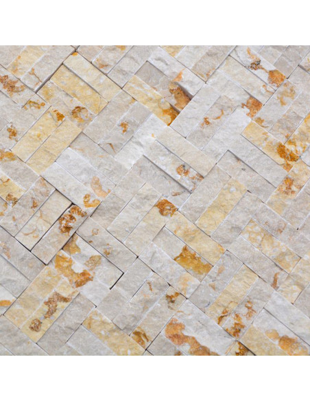 Splitface Marmor Mosaik Beige 3D | Ekosten.se
