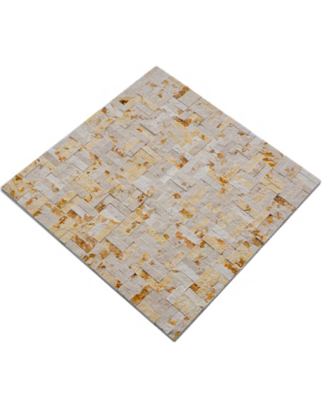 Splitface Marmor Mosaik Beige 3D | Ekosten.se