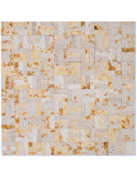 Splitface Marmor Mosaik Beige 3D | Ekosten.se