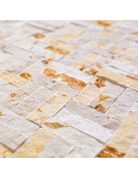Splitface Marmor Mosaik Beige 3D | Ekosten.se