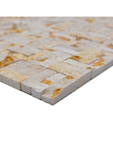 Splitface Marmor Mosaik Beige 3D | Ekosten.se