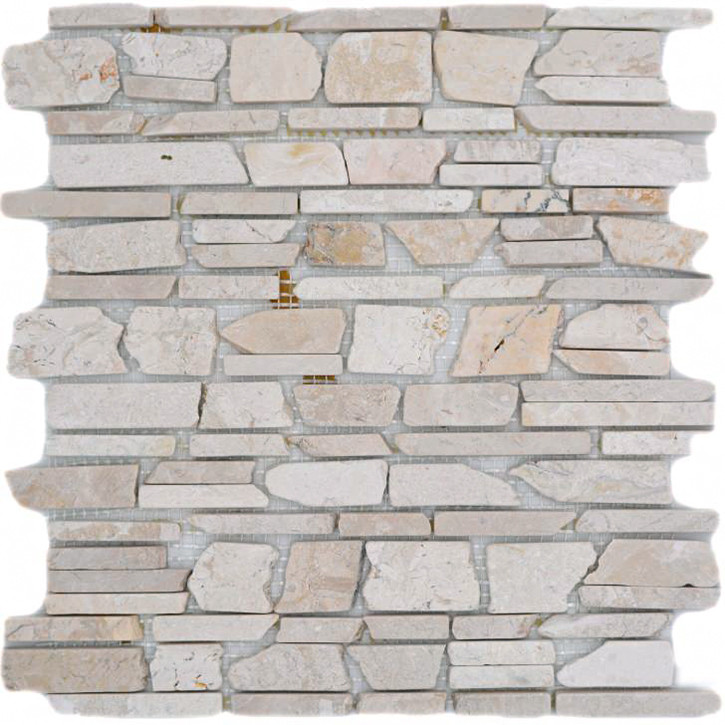 Beige Marmor Mosaik Biancone | Ekosten.se