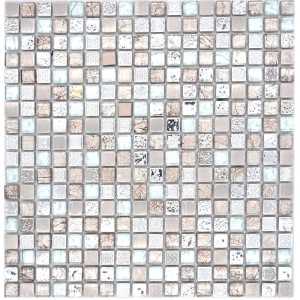 Mosaik Kristall Resin Metall Silver | Ekosten.se