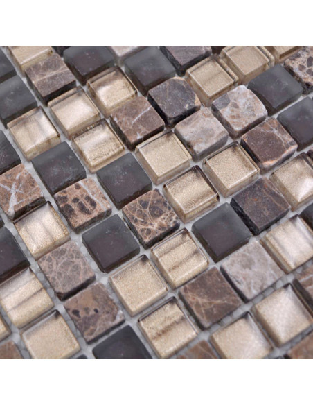 Brun Kristall Marmor Mosaik | Ekosten.se