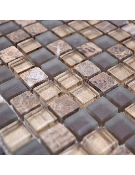 Brun Kristall Marmor Mosaik | Ekosten.se