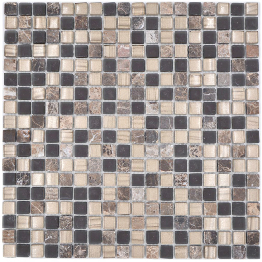 Brun Kristall Marmor Mosaik | Ekosten.se