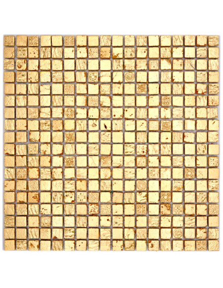 Guld Mosaik Natursten Resin | Ekosten.se