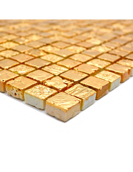 Guld Mosaik Natursten Resin | Ekosten.se