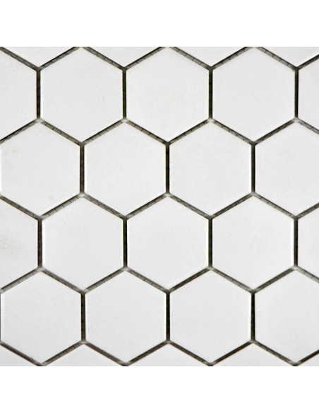 Vit Hexagon Klinkermosaik Antislip | Ekosten.se