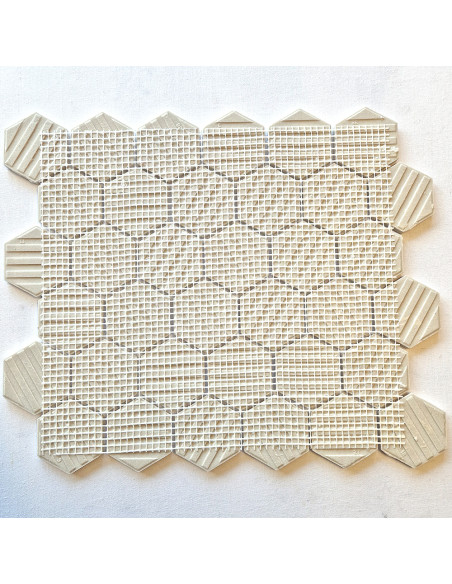 Vit Hexagon Klinkermosaik Antislip | Ekosten.se