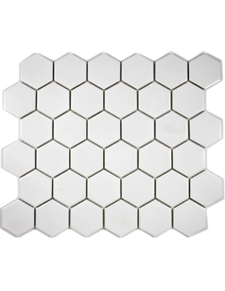 Vit Hexagon Klinkermosaik Antislip | Ekosten.se
